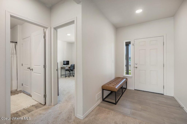 16171 N Hadley Loop, Rathdrum, ID 83858 - foyer with wood finished floors, baseboards, and recessed lighting