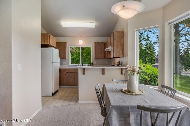 21013 N Circle Rd, Rathdrum, ID 83858 - dining room with plenty of natural light, light tile patterned flooring, light colored carpet, and baseboards
