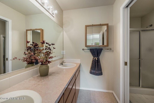 21013 N Circle Rd, Rathdrum, ID 83858 - bathroom featuring double vanity and a shower stall