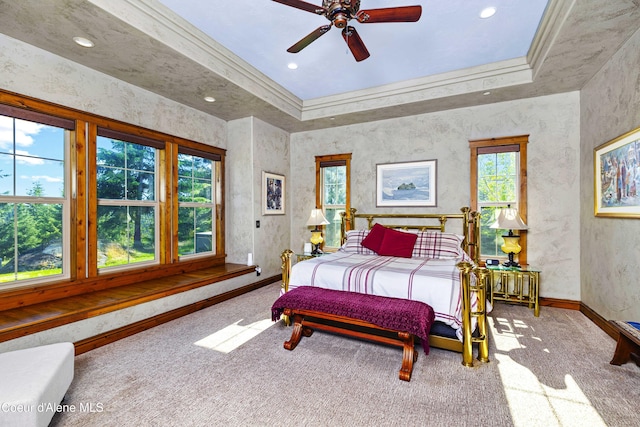 3857 E Beckon Ridge Rd, Coeur Dalene, ID 83814 - carpeted bedroom with recessed lighting and ceiling fan
