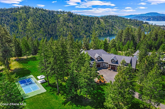 3857 E Beckon Ridge Rd, Coeur Dalene, ID 83814 - view of subject property featuring a heavily wooded area and a water and mountain view