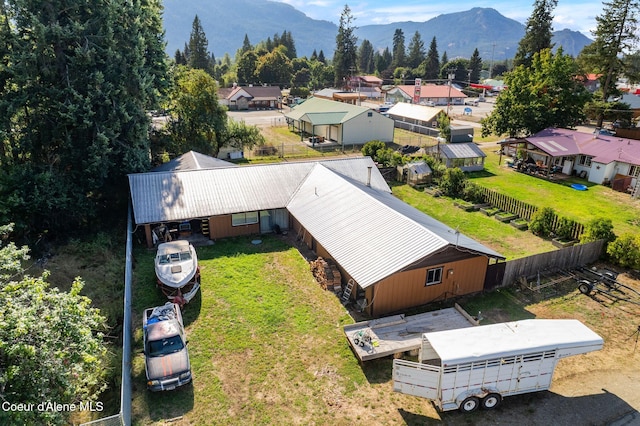 312 E 5th Ave, Clark Fork, ID 83811 - aerial view of residential area with mountains