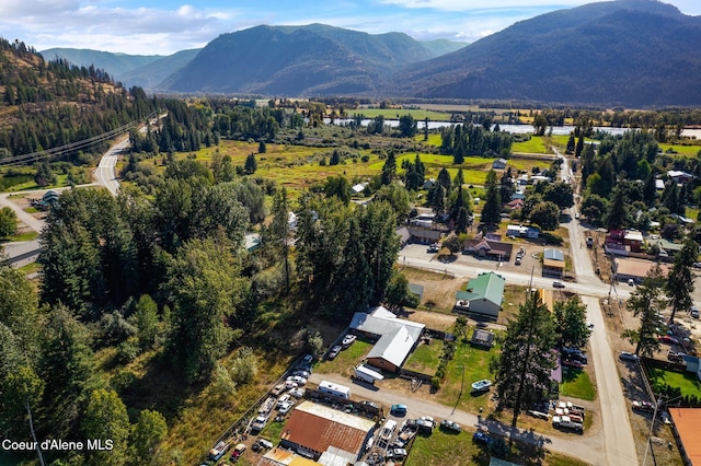 312 E 5th Ave, Clark Fork, ID 83811 - aerial view of property's location featuring a mountainous background