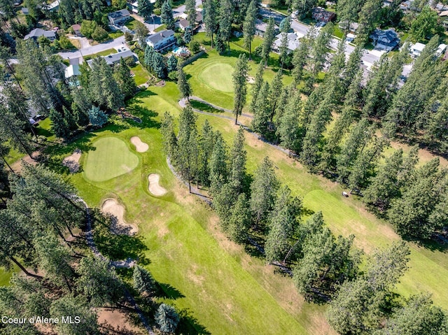 3593 W Fairway Dr, Coeur Dalene, ID 83815 - aerial view of property and surrounding area with a golf course and nearby suburban area