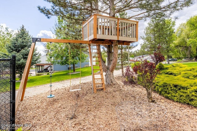 8416 N Haye Ln, Newman Lake, WA 99025 - view of playground with a lawn