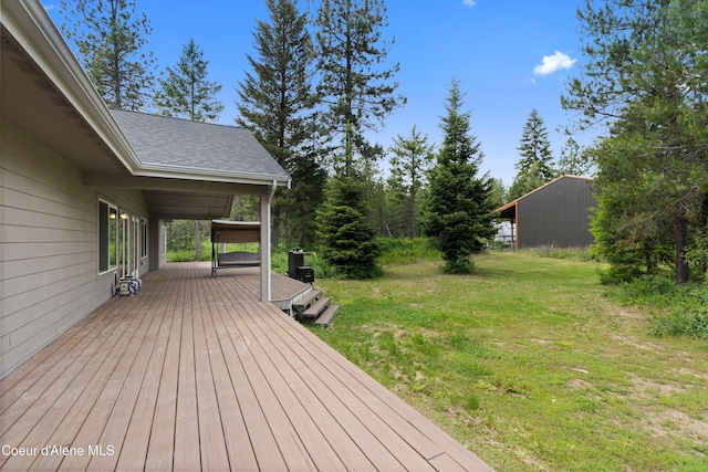 53 Koyokuk Trl, Spirit Lake, ID 83869 - deck featuring a yard