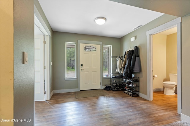 53 Koyokuk Trl, Spirit Lake, ID 83869 - entryway with wood finished floors and baseboards