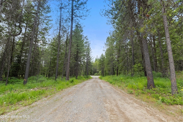53 Koyokuk Trl, Spirit Lake, ID 83869 - view of dirt / gravel road with a forest view