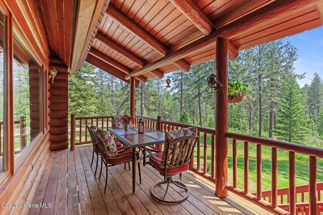 2609 W Seasons Rd, Athol, ID 83801 - deck with outdoor dining area