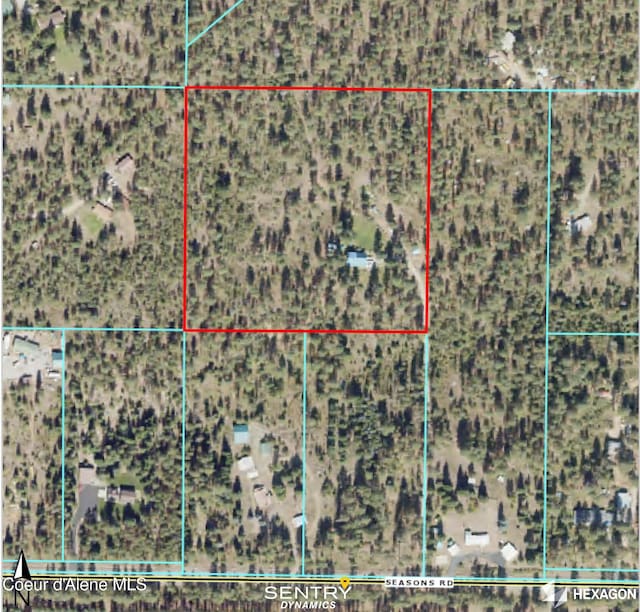 2609 W Seasons Rd, Athol, ID 83801 - aerial map of property and surrounding area