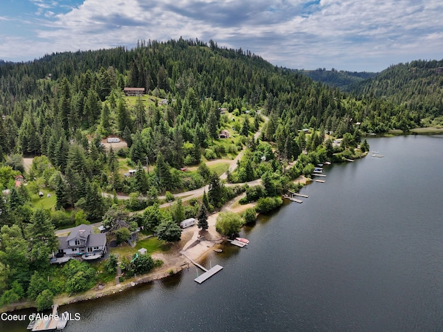 26370 S Hinds Dr, Saint Maries, ID 83861 - aerial view of property's location featuring a heavily wooded area and a large body of water