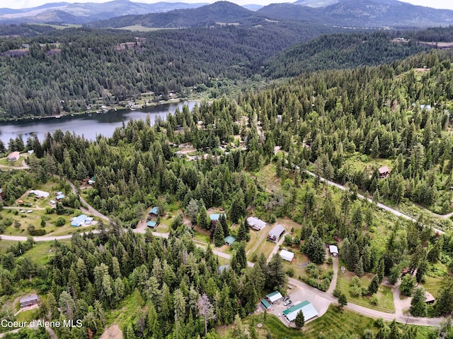 26370 S Hinds Dr, Saint Maries, ID 83861 - aerial overview of property's location featuring a forest and a water and mountain view