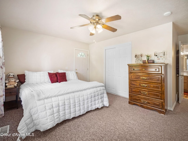 26370 S Hinds Dr, Saint Maries, ID 83861 - carpeted bedroom featuring a ceiling fan and a closet
