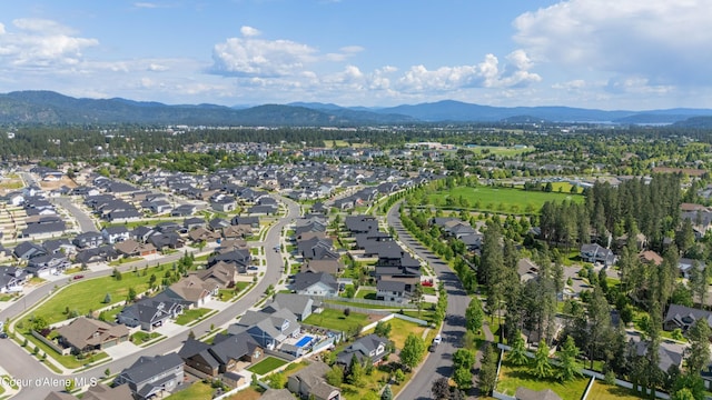 7260 N Courcelles Pkwy, Coeur Dalene, ID 83815 - aerial view of property's location with mountains and nearby suburban area