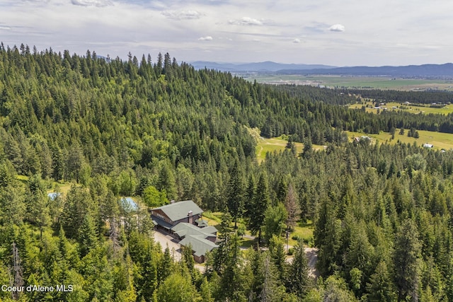 15964 N Songbird Ln, Rathdrum, ID 83858 - view of subject property featuring a heavily wooded area and mountains