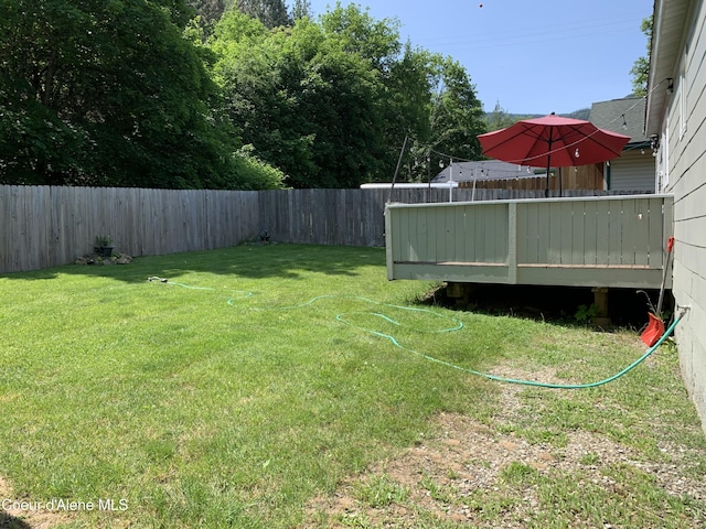 705 S Division St, Kellogg, ID 83837 - view of yard with a deck
