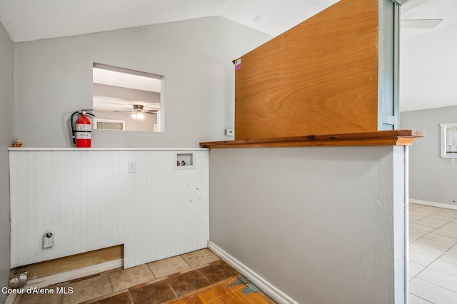 1412/1414 N 13th St, Coeur Dalene, ID 83814 - washroom with washer hookup and ceiling fan
