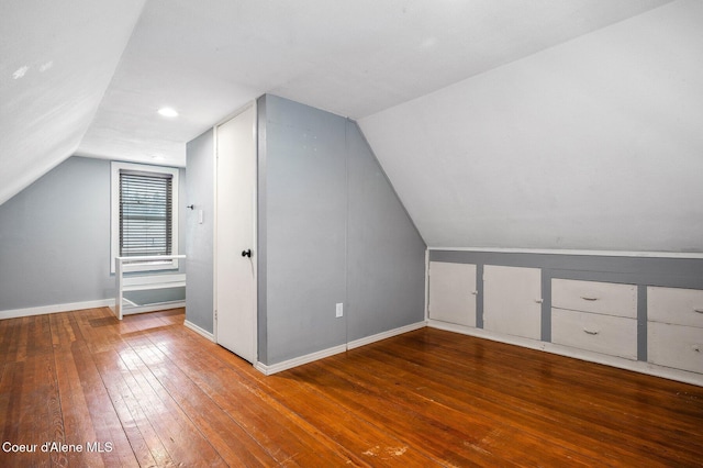 1412/1414 N 13th St, Coeur Dalene, ID 83814 - additional living space with lofted ceiling and hardwood / wood-style floors
