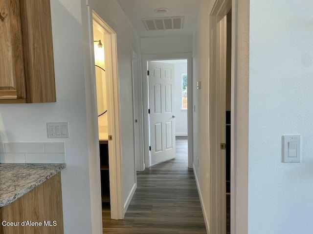 1412/1414 N 13th St, Coeur Dalene, ID 83814 - corridor featuring dark wood-style floors and baseboards