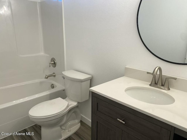 1412/1414 N 13th St, Coeur Dalene, ID 83814 - bathroom featuring vanity, bathtub / shower combination, and wood finished floors
