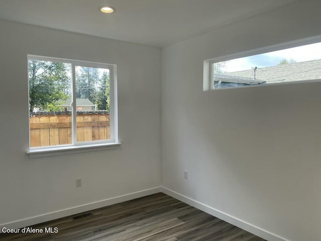 1412/1414 N 13th St, Coeur Dalene, ID 83814 - empty room with dark wood-type flooring and recessed lighting