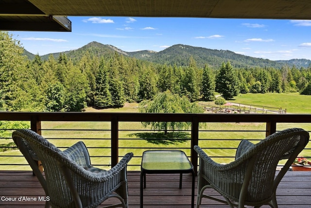 343 W Spring Creek Rd, Hope, ID 83836 - view of mountain backdrop featuring a heavily wooded area