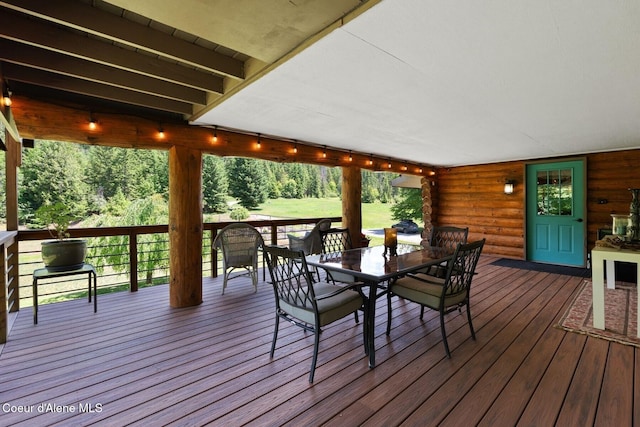 343 W Spring Creek Rd, Hope, ID 83836 - deck featuring outdoor dining area