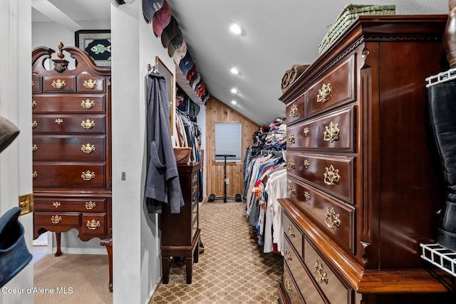 343 W Spring Creek Rd, Hope, ID 83836 - spacious closet featuring carpet flooring and lofted ceiling