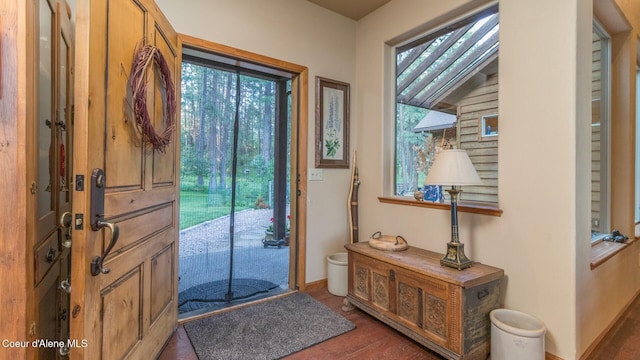 75 Windy Ln, Moyie Springs, ID 83845 - entryway with wood finished floors and baseboards