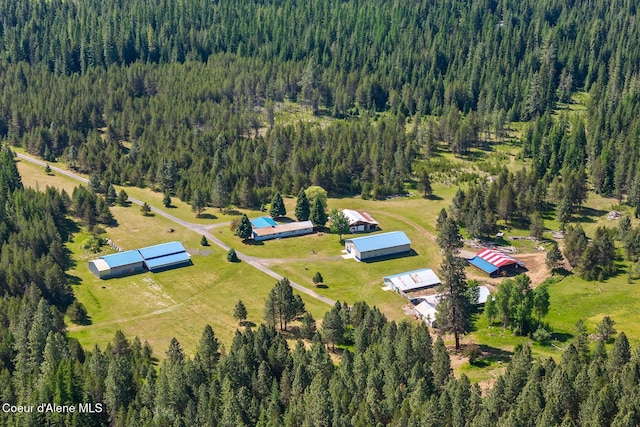 26277 N Chevrolane Way, Rathdrum, ID 83858 - aerial view of property and surrounding area with a forest