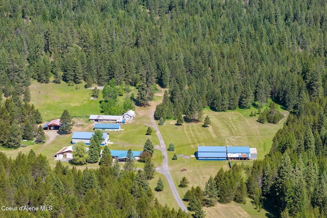 26277 N Chevrolane Way, Rathdrum, ID 83858 - aerial view of property and surrounding area featuring a forest