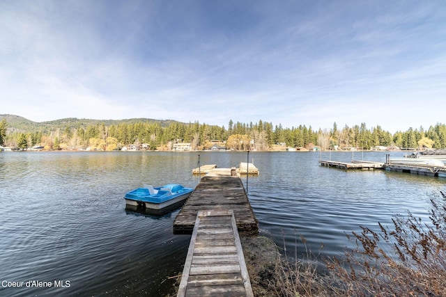 7771 W Channel Ln, Rathdrum, ID 83858 - dock featuring a water view and a view of trees