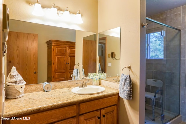 7672 W Carnie Rd, Coeur Dalene, ID 83814 - full bath with a shower stall and vanity