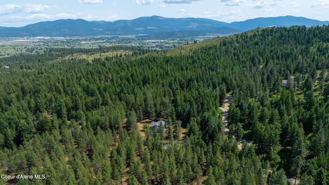 23216 E Morris Rd, Newman Lake, WA 99025 - aerial overview of property's location featuring mountains and a forest