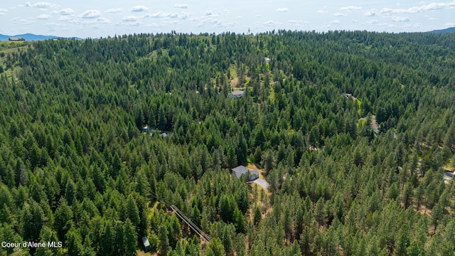 23216 E Morris Rd, Newman Lake, WA 99025 - bird's eye view of a heavily wooded area and a mountainous background