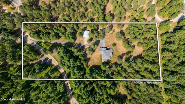 23216 E Morris Rd, Newman Lake, WA 99025 - aerial view of property's location with property parcel outlined