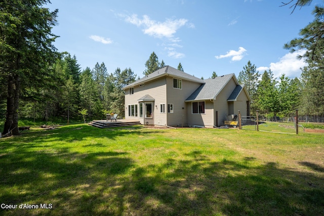 23216 E Morris Rd, Newman Lake, WA 99025 - rear view of property with a deck
