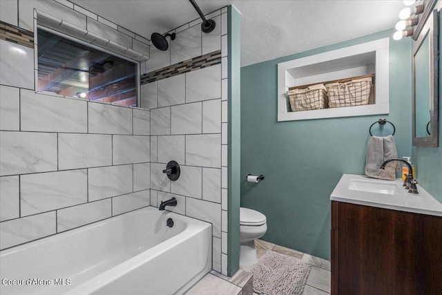115 Fifth St, Osburn, ID 83849 - full bath with vanity, toilet, shower / bath combination, and baseboards