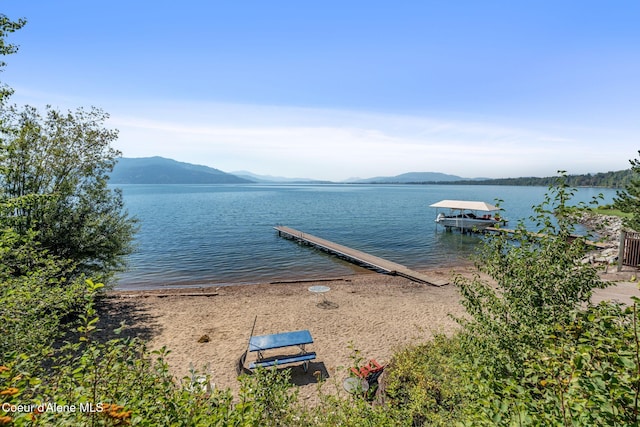 67 Spur Dr, Sandpoint, ID 83864 - dock area featuring a water and mountain view