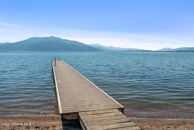 67 Spur Dr, Sandpoint, ID 83864 - dock area featuring a water and mountain view