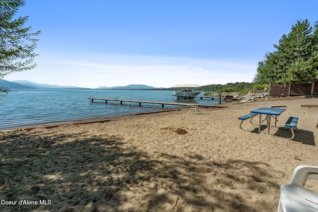 67 Spur Dr, Sandpoint, ID 83864 - dock area featuring a water and mountain view