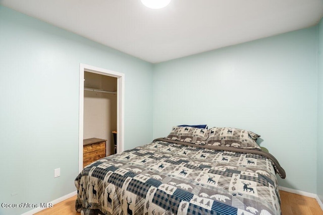 510 S 2nd St, Saint Maries, ID 83861 - bedroom featuring wood finished floors, a walk in closet, and a closet