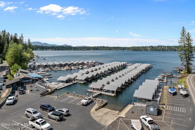 3574 E Tobler Rd # C16, Hayden, ID 83835 - bird's eye view of a water and mountain view and numerous boat docks