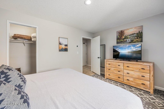 112 Holiday Loop Unit 838, Blanchard, ID 83804 - bedroom with a closet, a textured ceiling, and baseboards