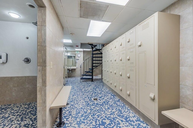 112 Holiday Loop Unit 838, Blanchard, ID 83804 - hall with tile walls and stairs