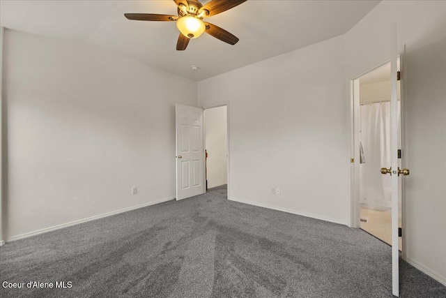 1748 W Durham Dr, Coeur Dalene, ID 83815 - unfurnished bedroom featuring carpet, baseboards, and ceiling fan