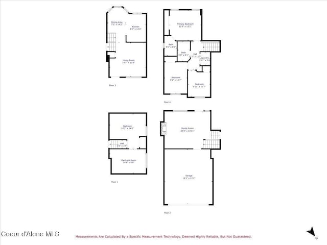 1748 W Durham Dr, Coeur Dalene, ID 83815 - room layout