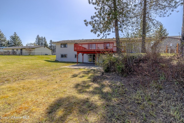1364 C St, Plummer, ID 83851 - back of property with a wooden deck and a patio
