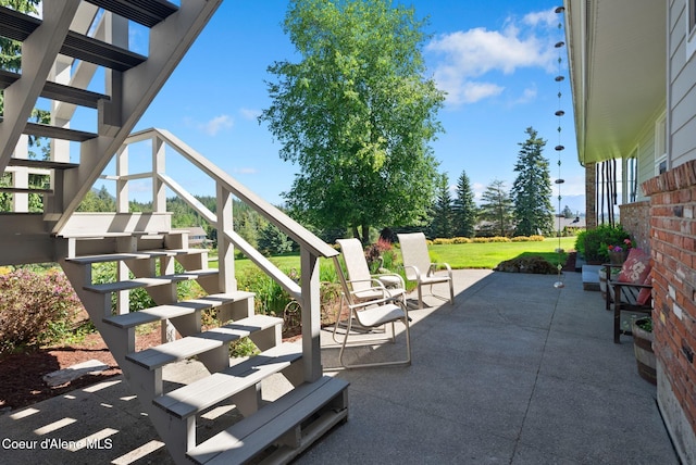 10851 W Pine St, Sandpoint, ID 83864 - view of patio / terrace with stairs