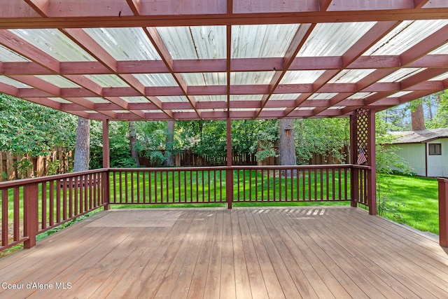 221 S Ridgewood Dr, Post Falls, ID 83854 - wooden deck featuring a pergola